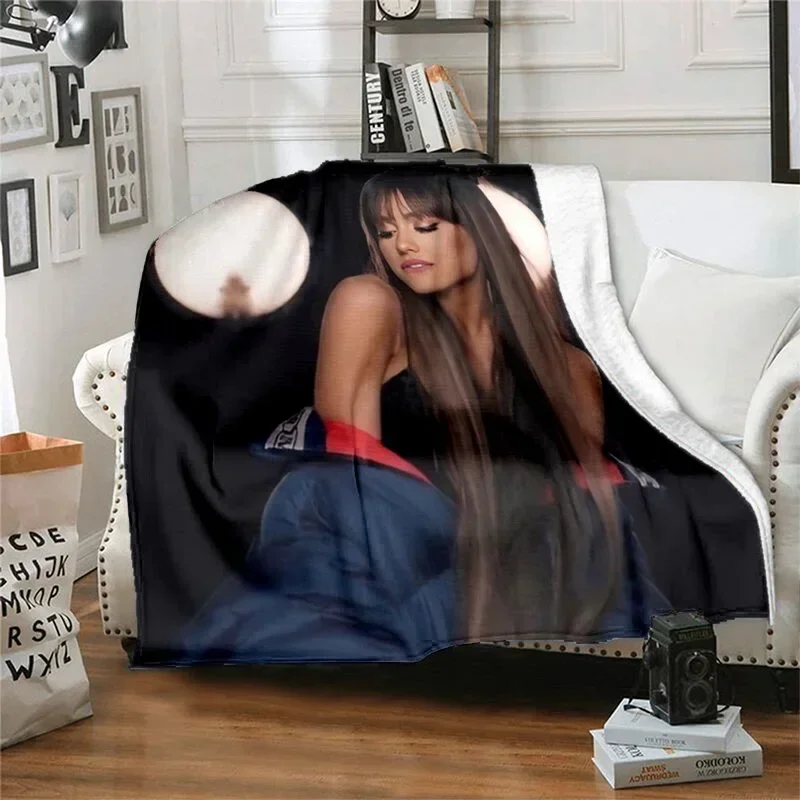 singer A-Ariana Grande Throw Blanket Soft Flannel Thin Blankets for Bed Sofa Cover Bedspread Home Deco picnic cooling gift