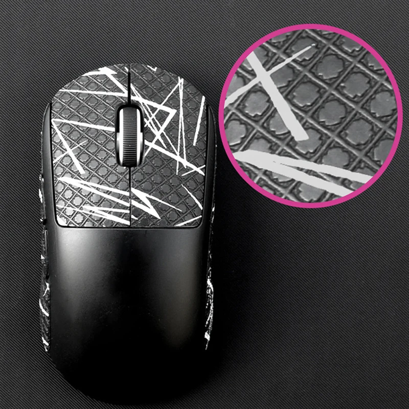 Fita adesiva artesanal para mouse, adesivo antiderrapante de pele de lagarto para logitech g502 hero pc gamer diy sem mouse