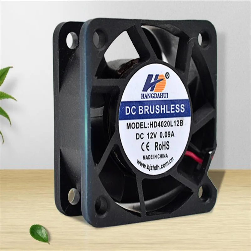 

Wholesale: HD4020L12B 4020 12V 0.09A two-wire double-ball ultra-quiet 4cm industrial computer power fan