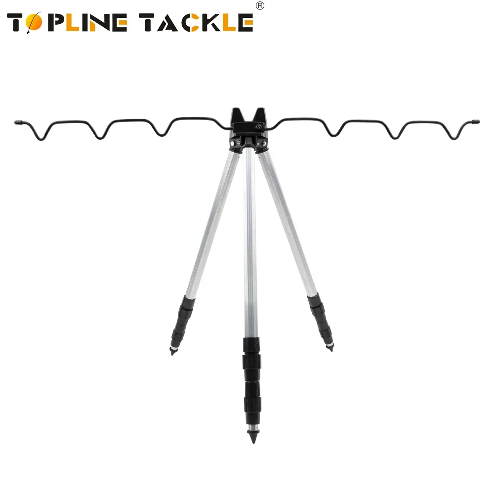 

Sea Fishing Pole Bracket Topline 5 / 7 Groove Fishing Rod Holder Aluminum Alloy Telescopic Portable Collapsible Tripod Stand