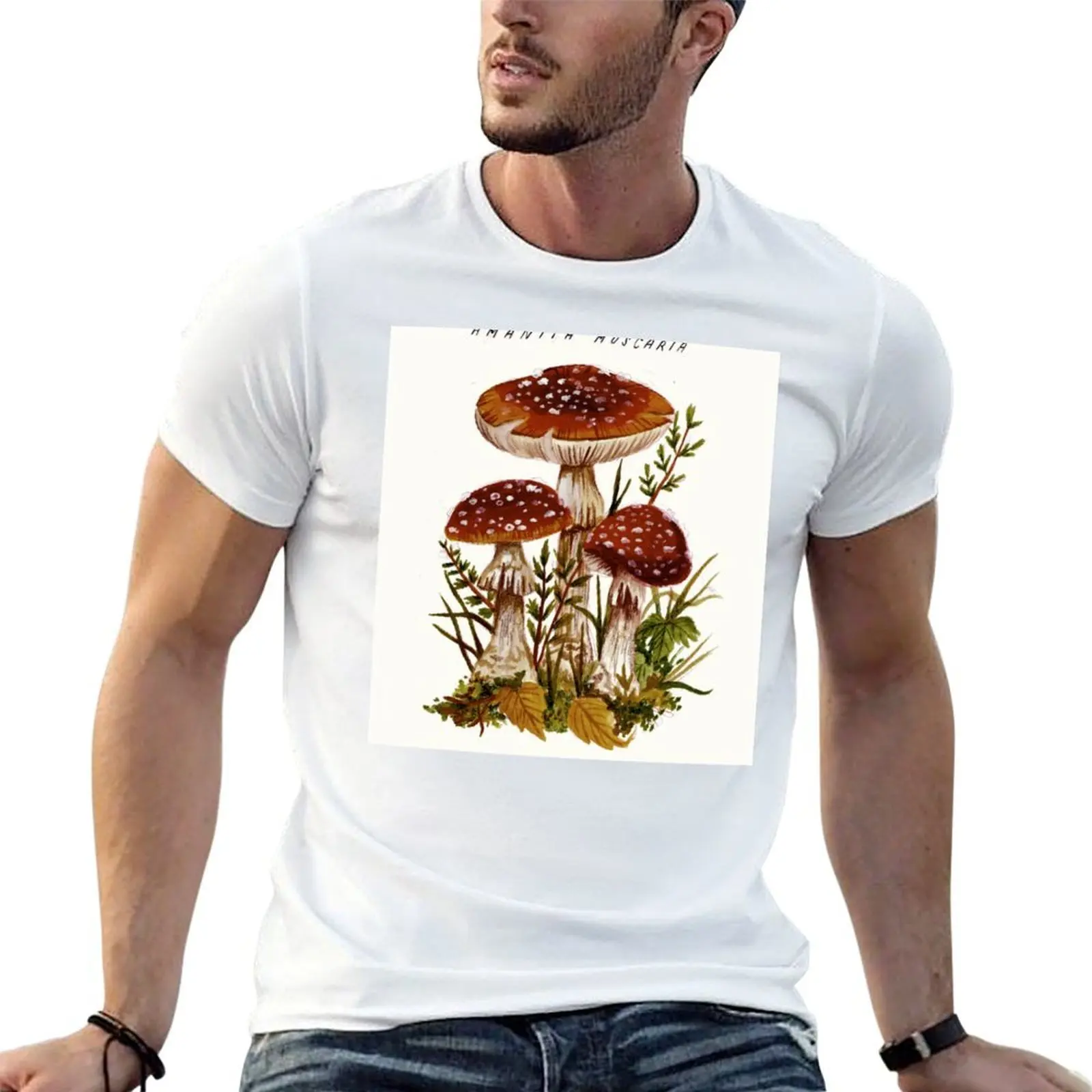 Camiseta con estampado de Amanita Muscaria, ropa para niños, camiseta para hombres.