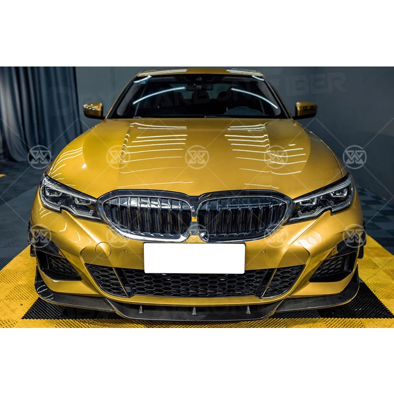 Carbon Fiber Front Bumper lip Splitter Spoiler Diffuser For 3 Series G20 G28 325li 330li M Sports 2019-2022 Body Kit