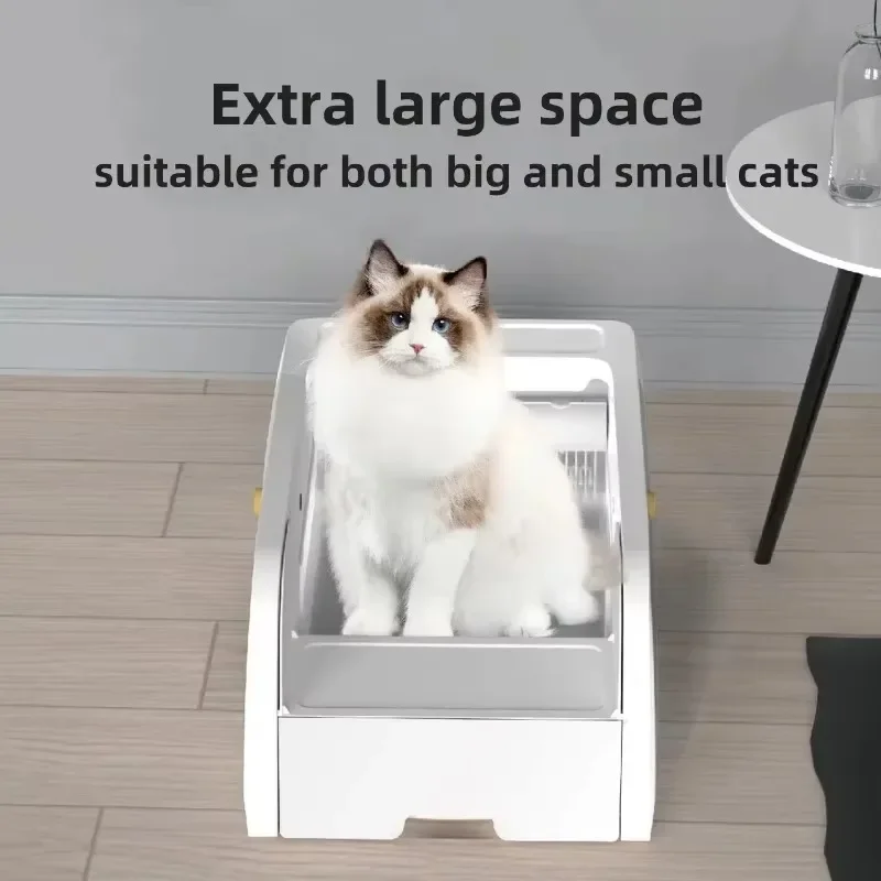 Smart Cat Litter Box Camera APP Large Automatic Cleaning Cats Toilet Semi-closed Deodorizing Cat Bedpans Tray Pet Products