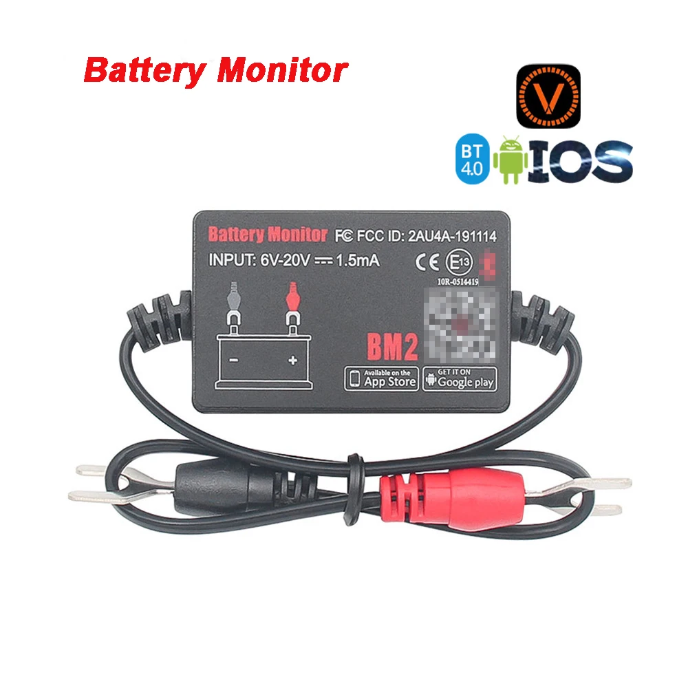 

QUICKLYNKS BM2 12V Car Battery Monitor Bluetooth Car Battery Tester Battery Diagnostic Tool For Android IOS Phone