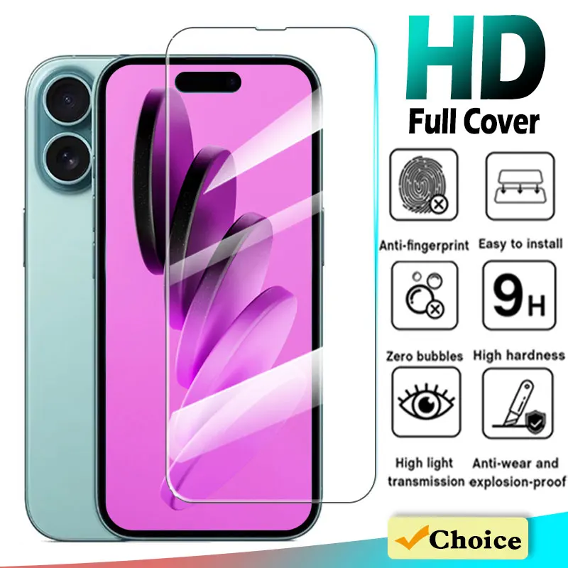 

Полное защитное стекло HD для iphone 6 7 8 Plus X Xs XR 16E закаленная защитная пленка для экрана iphone 11 12 13 Mini 14 15 16 Pro Max Film