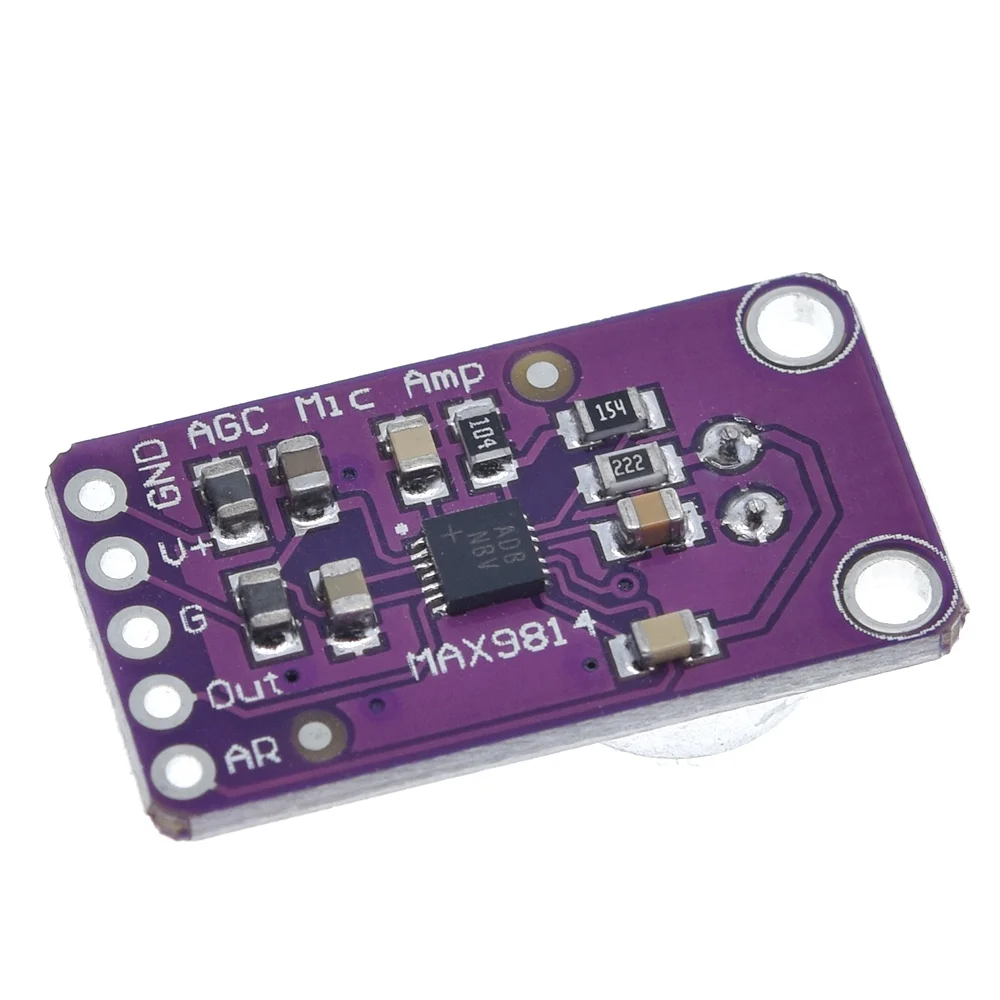 TZT MAX9814 Microphone AGC Amplifier Board Module Auto Gain Control for Arduino Programmable Attack and Release Ratio Low THD