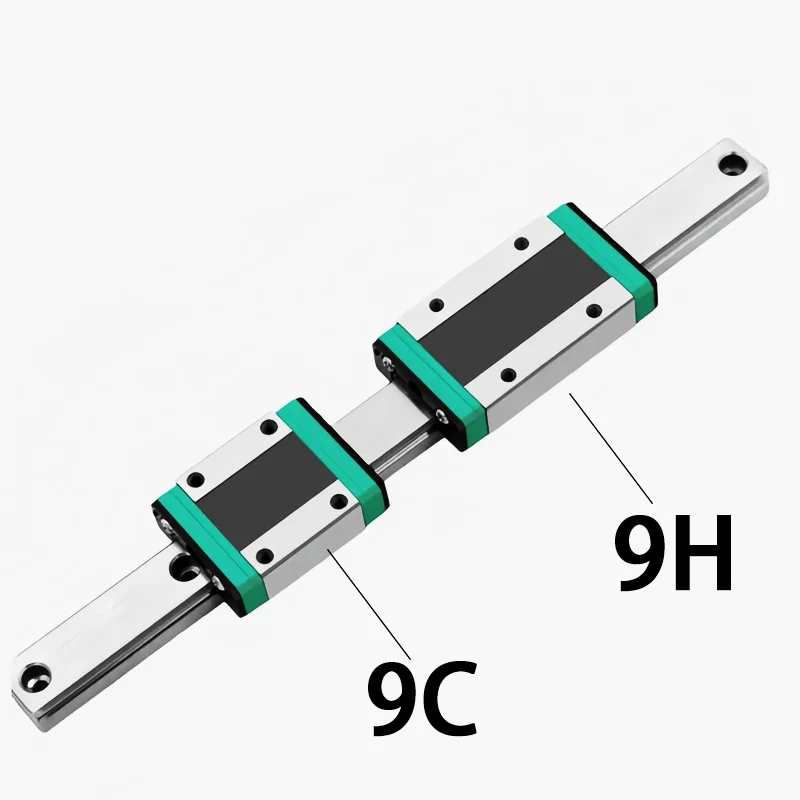 1PCS MGN9H9C 100 200 300 400 500 550mm Mini Linear Rail Slide 1pc MGN Linear Guide 1pc MGN Block For CNC FA 3D Printer.