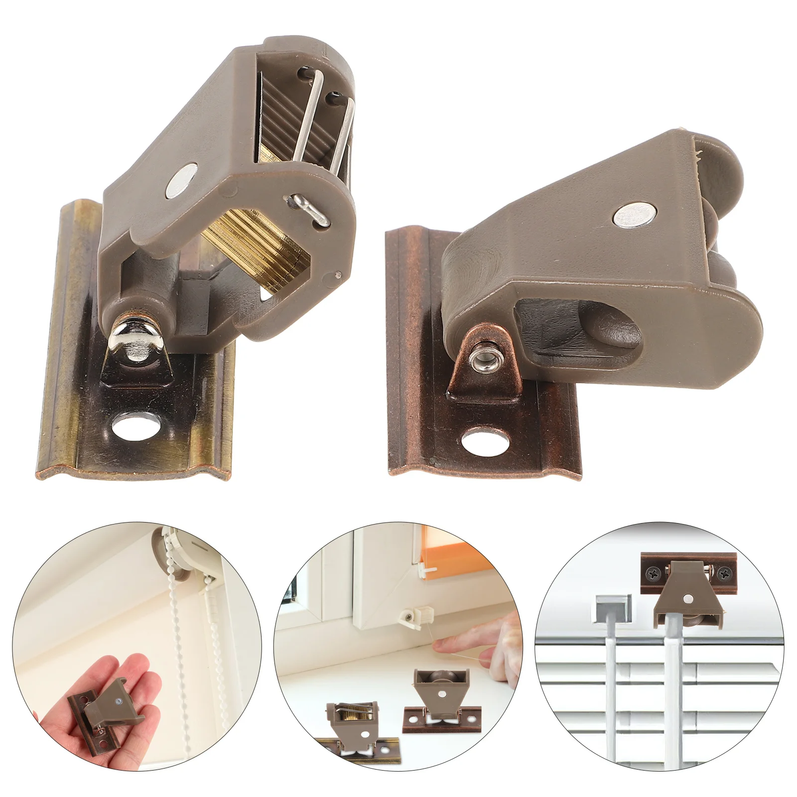 

1Set Roller Shade Accessories Bamboo Blind Lifter Pulley Cord Lock Heavy Duty Curtain Repair Hardware Kit Blind Cord Lock Pulley