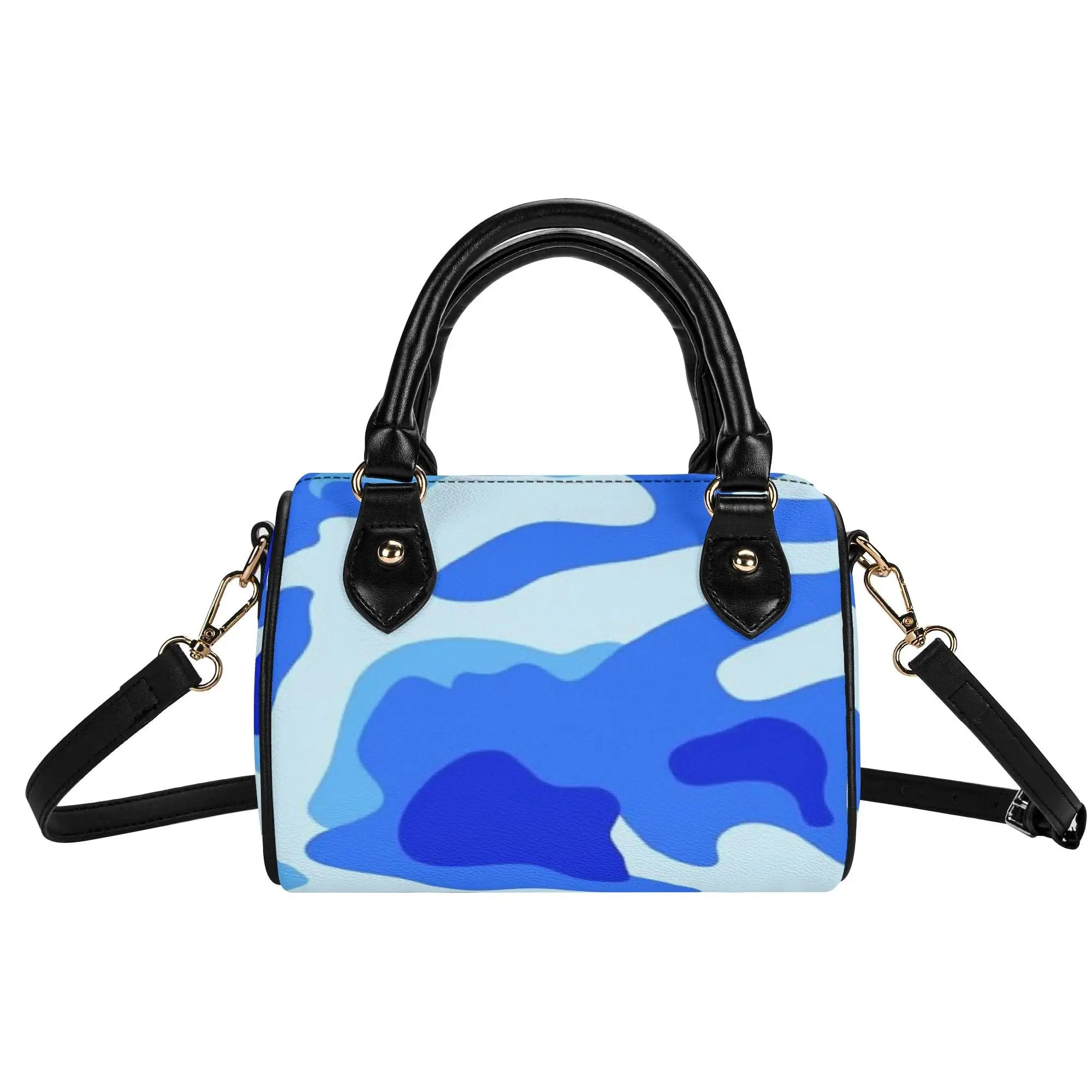 

Brand New Custom Logo Ocean Camo Women Clutch Bag Cloud Camo Design Crossbody Bag Pu Leather Boston Pillow Bag Purse