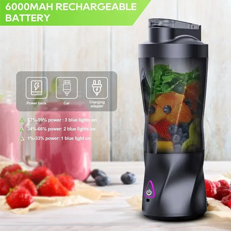 

2025 USB Portable Juicer Blender - Electric Smoothie Cup, Waterproof Shaker, Travel Mixer, Kitchen Multifunctional Juice Blende