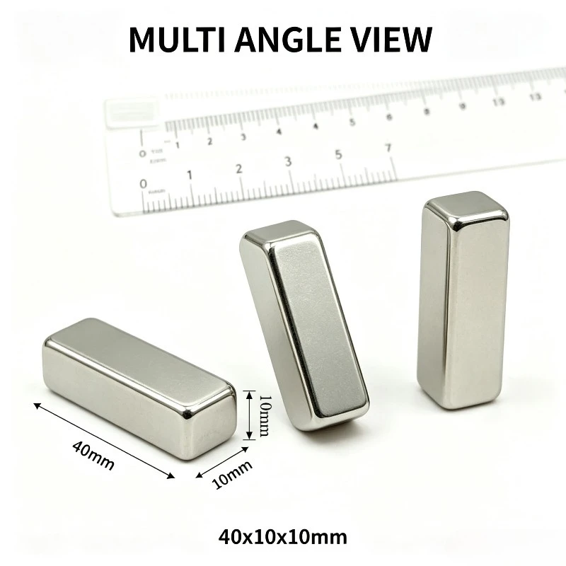 Big Magnet N35 Quadrate Block Neodymium Magnet 40x10x10mm NdFeB Permanent Rare Earth Magnet for Industrial Fixing DIY Assembly