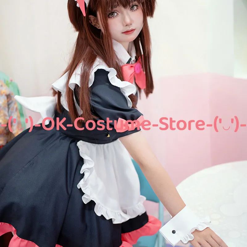 Akiba Maid War Mannen Ranko Wahira Nagomi Yumechi Cosplay Costume Women Kawaii Lolita Maid Dress Uniform Halloween Party Outfit - view 4
