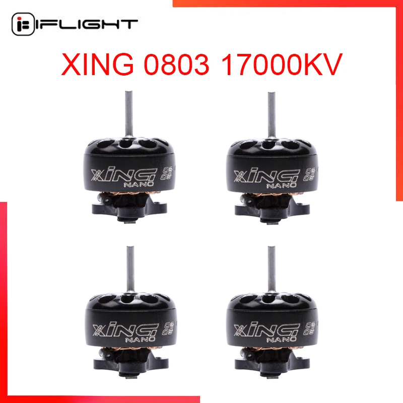 

4 шт. iFlight XING X0803 0803 17000KV 1S FPV NextGen Motor с проводом 30 мм/штекером SH1.25 Для запчастей FPV