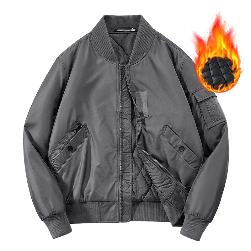 

New Fashion Men Casual Baseball Jackets Winter Coats Multi Pockets Cargo Coats Good Quality Male Thicker Warm Parkas Size 4XL