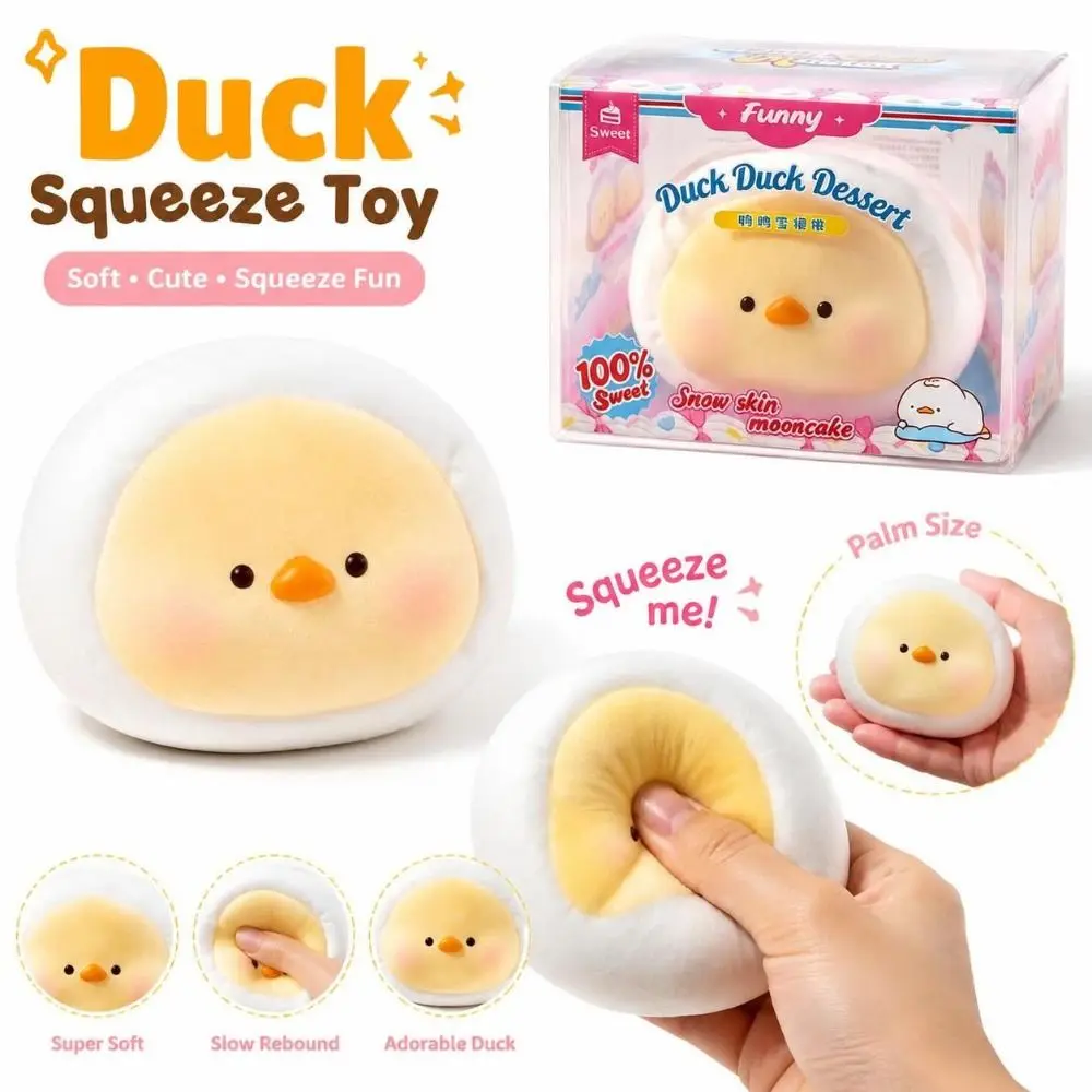 New Soft Duck Squeeze Toy Slow Rising Mochi Style Duck Fidget Toy Cute Duck Sensory Fidget Toy Stress Relief