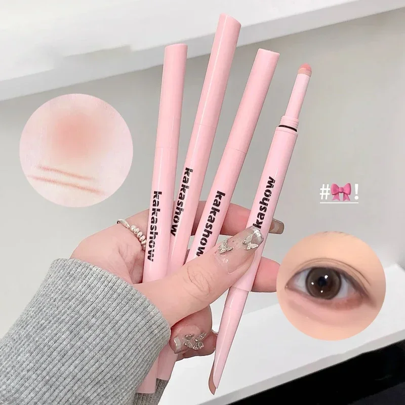 Doppel-ende Matte Liegen Seidenraupe Eyeliner Bleistift Diamant Glitter Stift Aufhellende Creme Schatten Highligher Augen Make-Up Großhandel