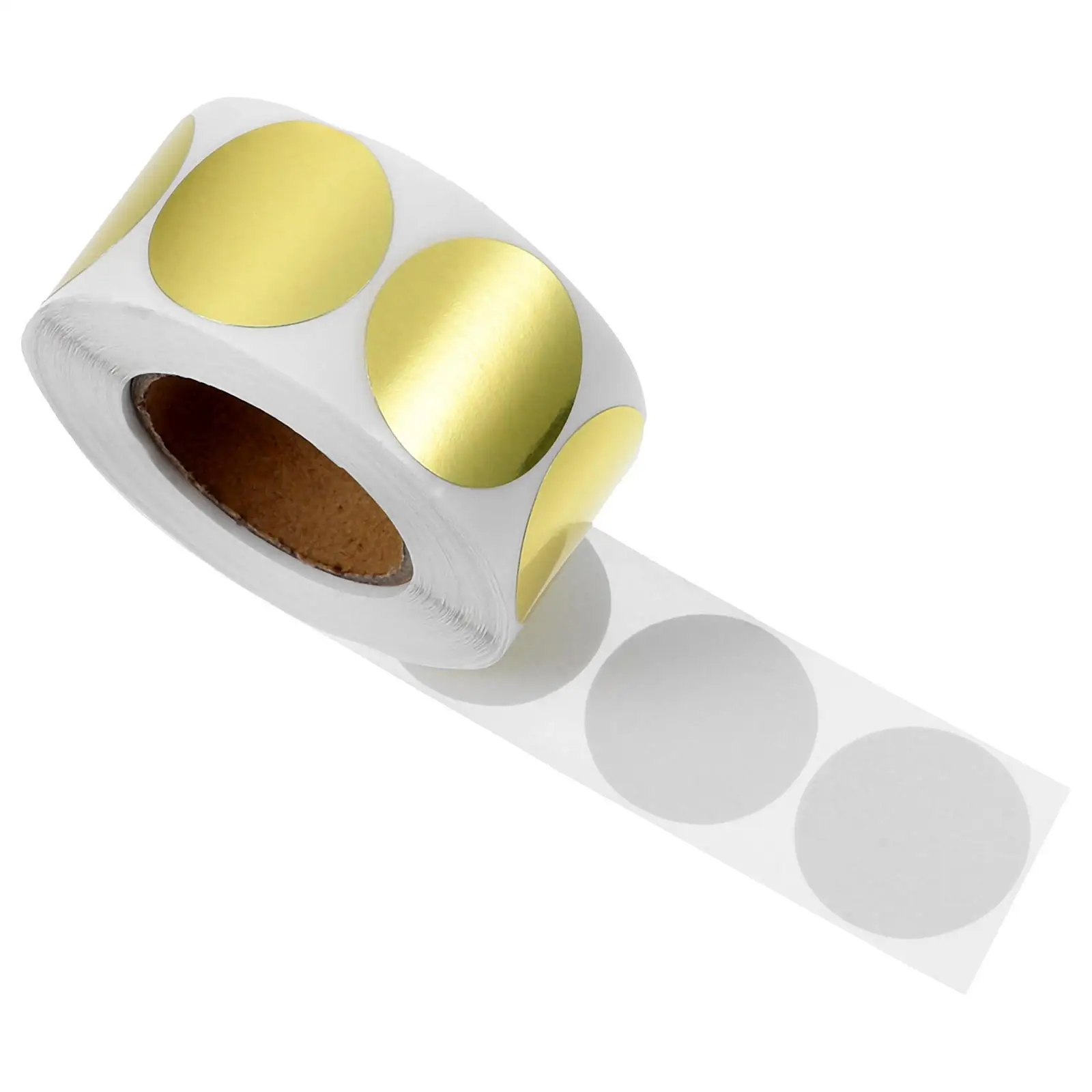 

Golden Round Stickers Gift Tags Adhesive PVC Material Easy Remove Premium Labels For Gifts Festive