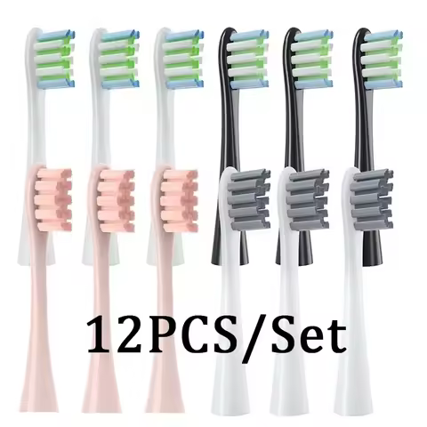 12PCS Replacement Brush Heads for Oclean X/ X PRO/ Z1/ F1/ One/ Air 2 /SE Sonic Electric Toothbrush DuPont Soft Bristle Nozzles