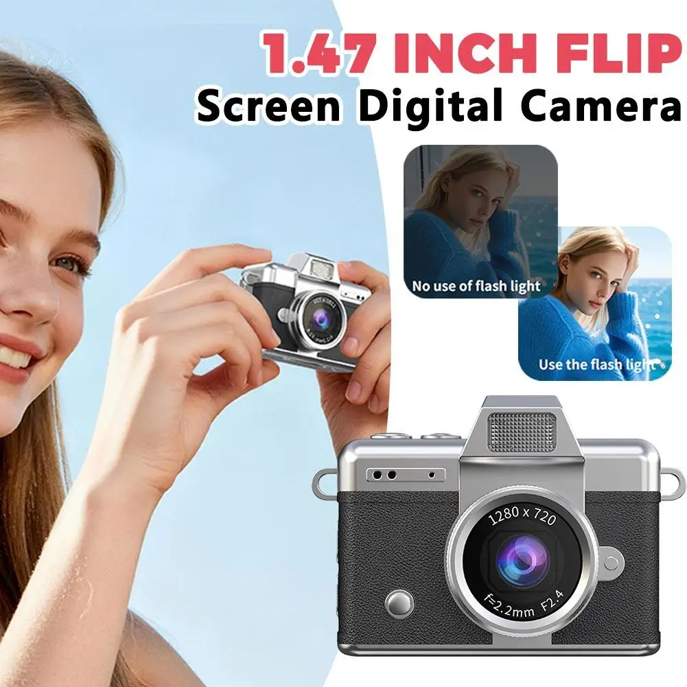 

Мини-камера 1080P в винтажном стиле — портативная камера для студентов и детей, запись HD-видео, карманное устройство для съемки на улице и в путешествиях