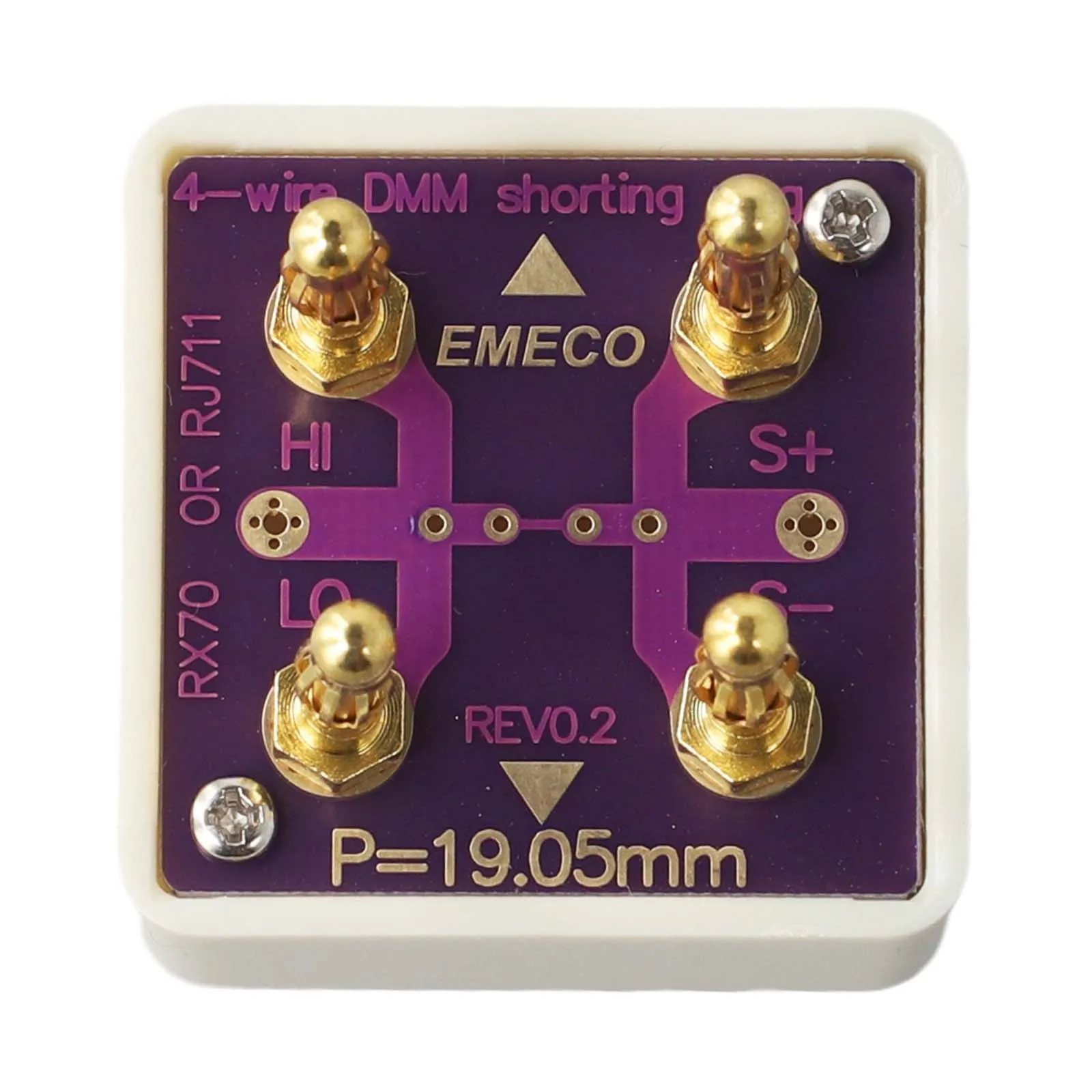 

4-wire Calibration DMM Short Socket Instrument Verification Standard Resistance Source Tool Low Resistance Resistor Position