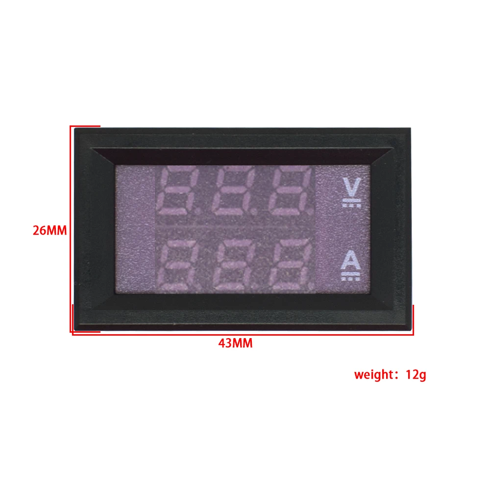 DC 0-100V 10A Digital Voltmeter Ammeter Dual Display Voltage Detector Current Meter Panel Amp Volt Gauge 0.28\