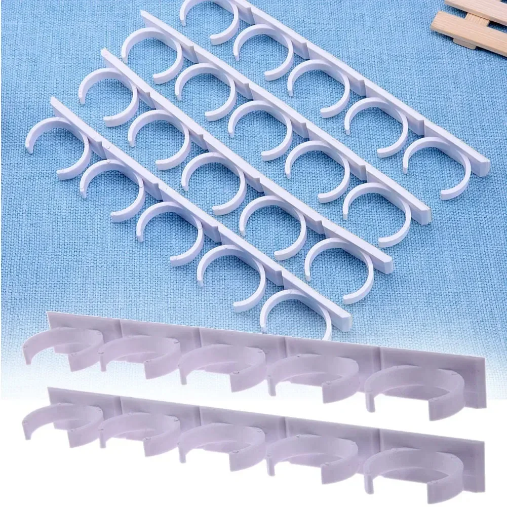 2/4PC Spice Bottle Rack Kitchen Storage Wall Mount Ingredient Plastic Adhesive Clip Cabinet Organizer Door Hooks Jar Holder Tool