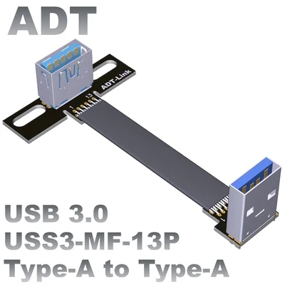 FPV USB 3.0 A type to A type Male Female Foldable Axial Elbow Ultra-thin Flat Extension Cable For PC AV HDTV LCD FFC 3D