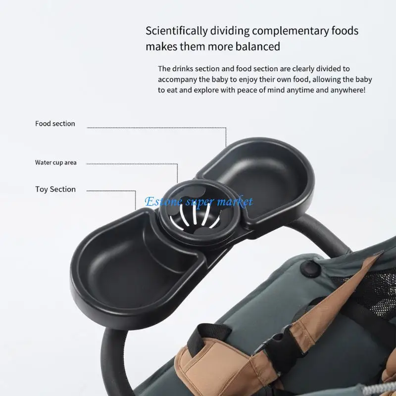 

090B Function Rotating Strollers Feeding Tray Universal For Most Carriages No Tool Needed Safe For Infants Travel Essential