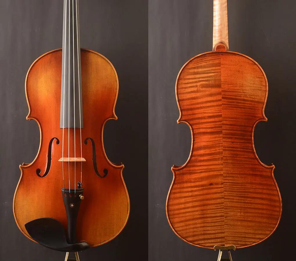 Yitamusic !Best model!Strad-style !A 16.5inch Viola!Oil varnish! professional tone, free case and bow