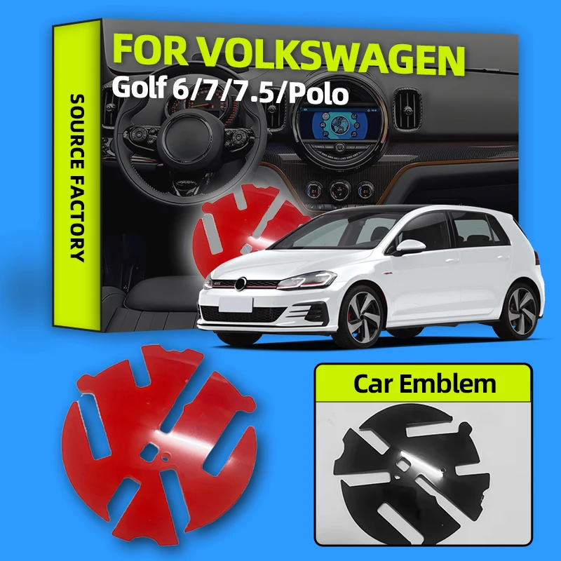 2026 для VW VOLKSWAGEN, новинка, 1 шт., 110 мм, черный/красный/белый задний логотип автомобиля, фон для Golf 6/7/7,5/Polo/Passat/T-Roc/Arteon/Tiguan