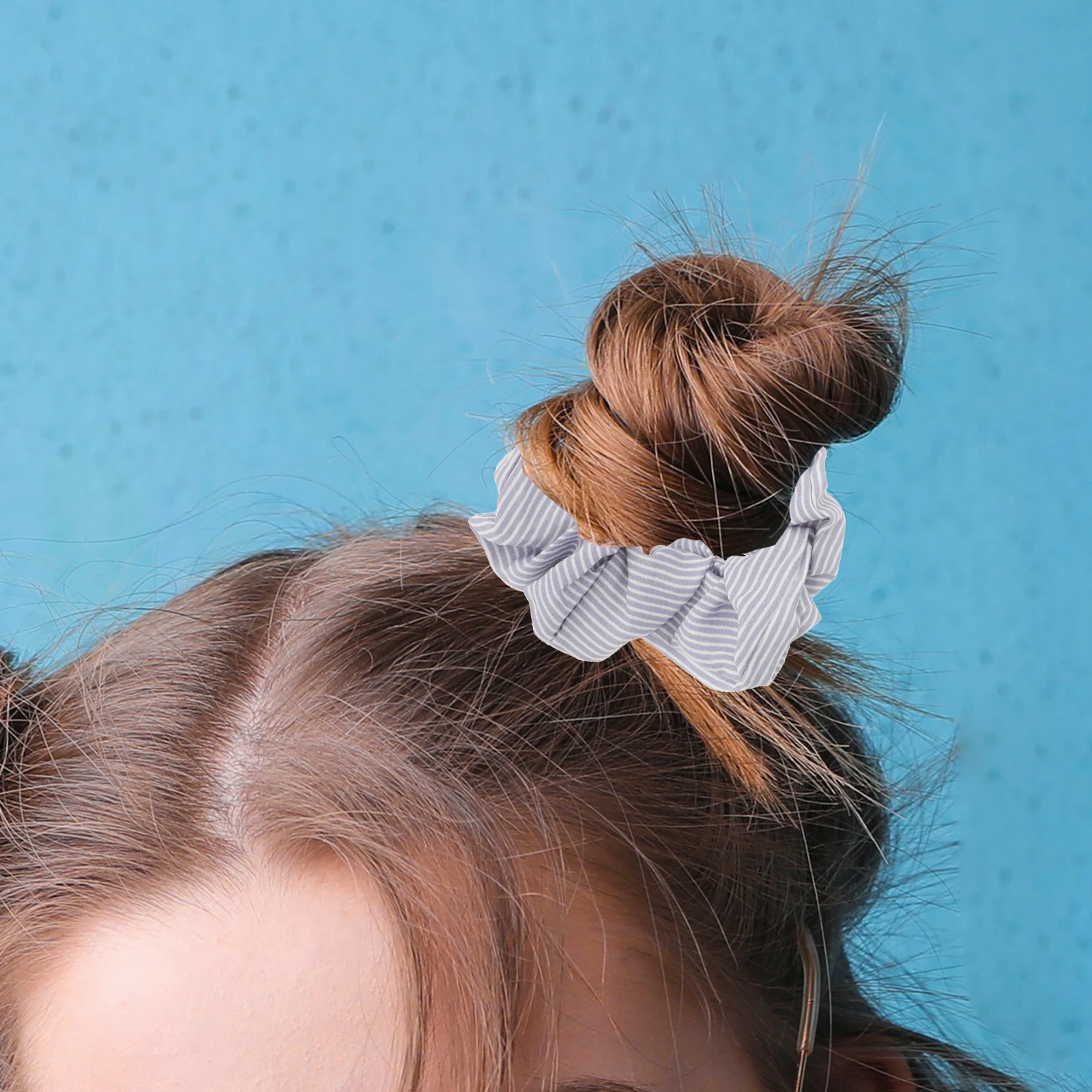 

6 Pcs Striped Hair Ties Elastic Ponytail Holders Cloth Bands for Women Girls Daily Use Stylish Durable Accessories Gifts
