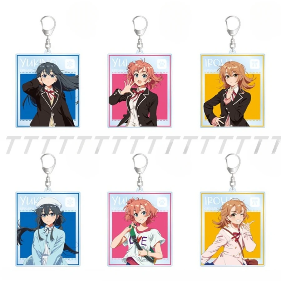 Porte-clés en acrylique Anime Game Isshiki Iroha, Yukinoshita Yuk37, Yuigahama Yui, porte-clés beurre, pendentif pour cadeau