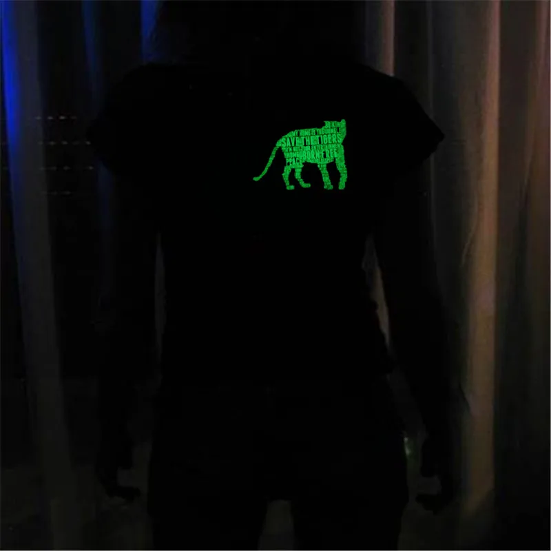 Fashion Animal Style Iron On Patches For Clothing Fluorescence Cool Letters Tiger Heat Transfer Sticker DIY Decoration