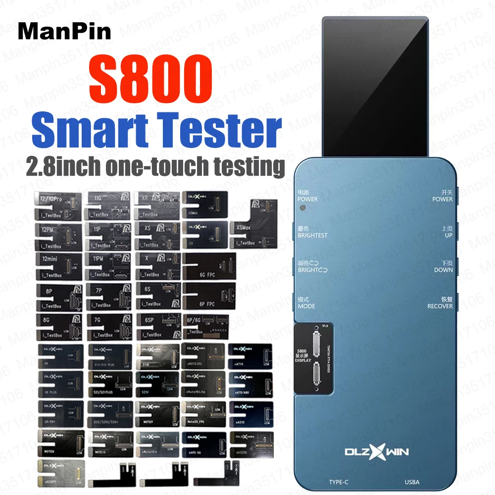 

S800 Smart Screen Tester One Touch Testing Display True Tone Recover Battery Repair For iPhone Samsung Huawei Xiaomi Oppo Vivo