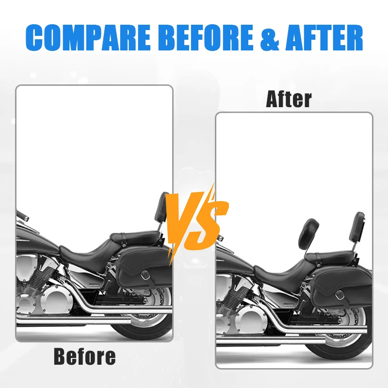 Motorcycle Rear Backrest For Honda VTX 1800 VTX1800 Accessories Driver Rear Backrest Cushion PU Leather Seat Backrests view 4