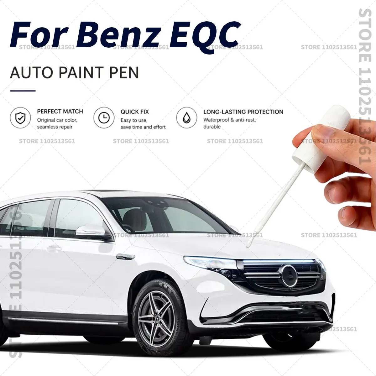 Car Paint Repair Pen Touch Up Paint Brush Scratch Remover for Deep Scratches and Marks For Mercedes Benz EQC white Black Red