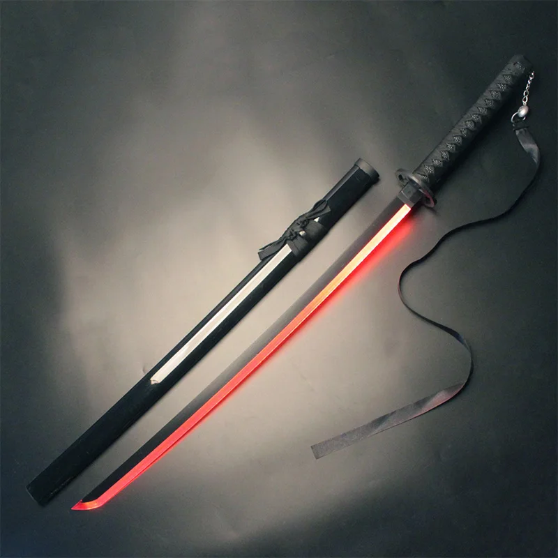 BLEACH Katana Luminous Sword Sode no Shirayuki  Character Cosplay Stage Props with Belt and Sword Holder Halloween Gift