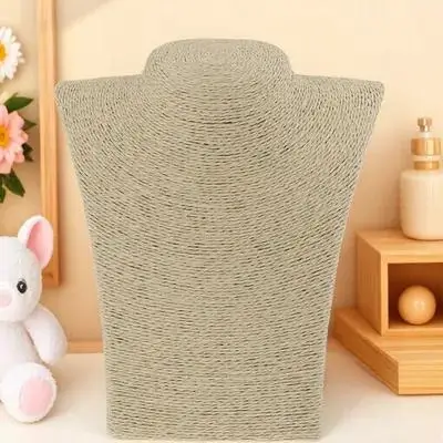 

Necklace Organizer Display Rack with Elegant Neck Design for Home Retail Jewelry Showcase Eye Catching Chain Holder Stand