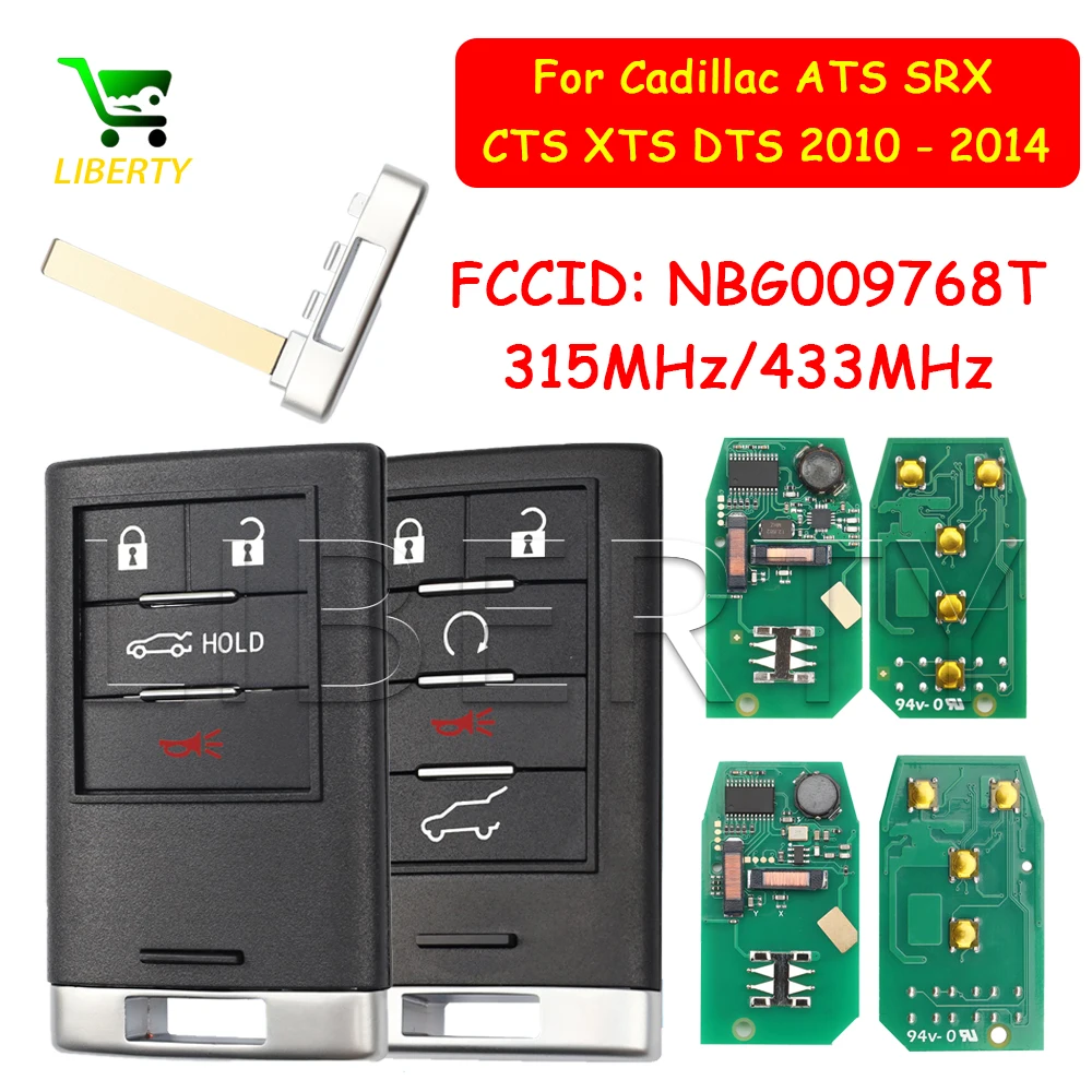 

Liberty NBG009768T ID46 чип 315/433 МГц бесконтактный ключ без ключа Go Smart Remote Card для Cadillac ATS SRX CTS XTS DTS 2010-2014