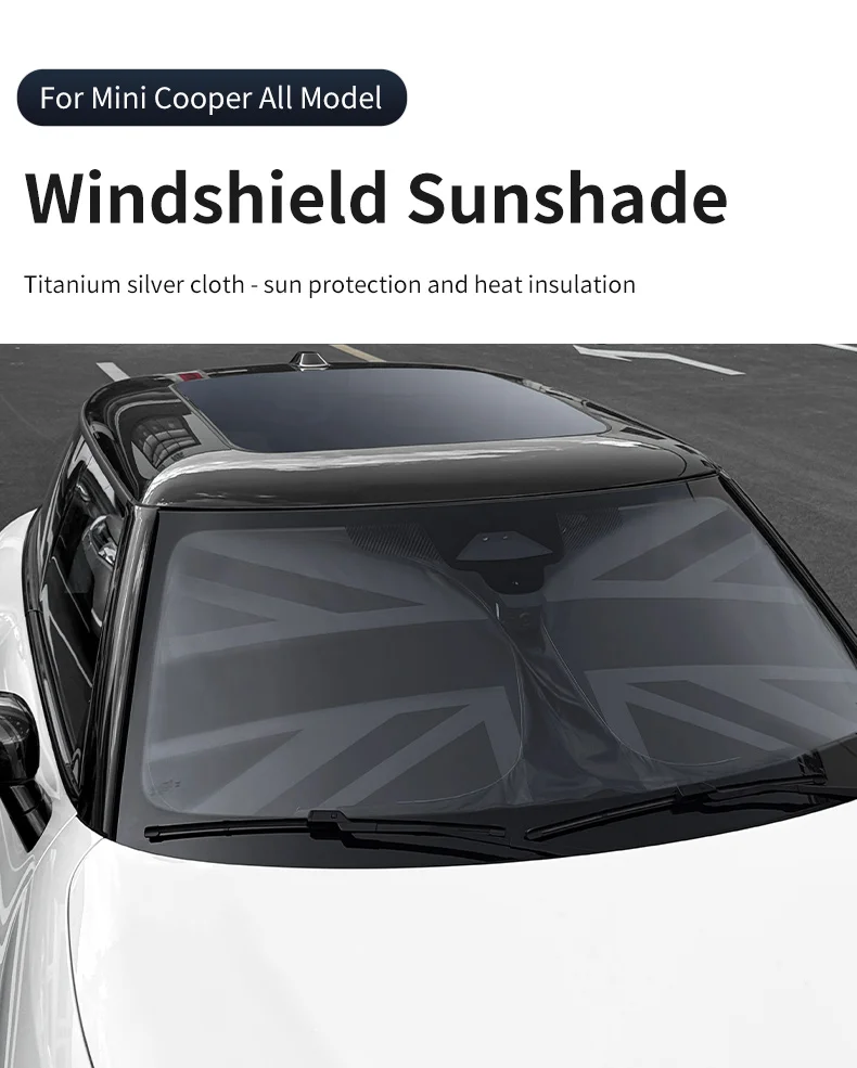 Auto Frontscheibe Sonnenschutz Abdeckung Blöcke UV Ray Reflektor Für Mini Cooper F56 F60 F65 F66 F55 R56 R60 J01 J05 Windschutzscheibe Sonnenschirm – Detail 3
