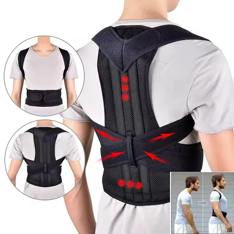 Back Posture Corrector Back Brace for Scoliosis Therapy Corset Spine Support Belt Lumbar Back Posture Back Brace with Bandage