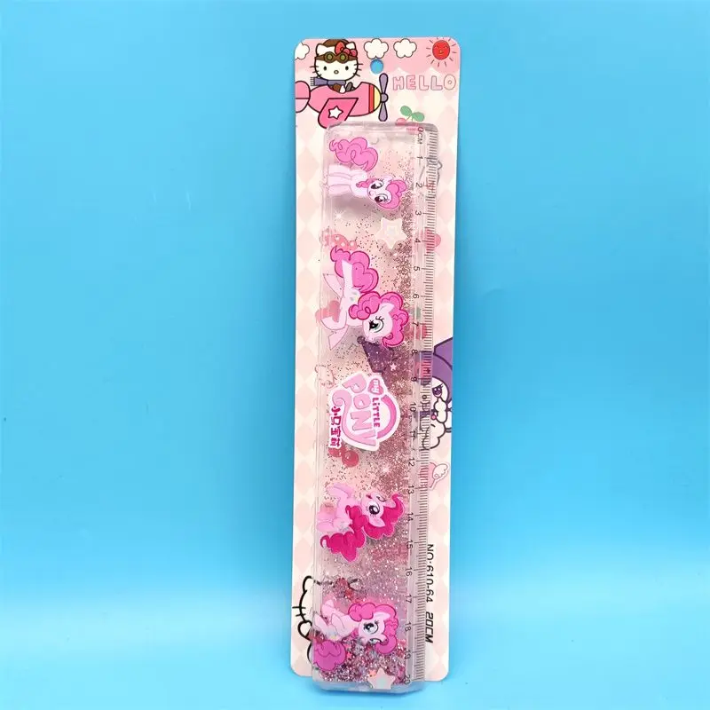 Hasbro My Little Pony Twilight Sparkle Pinkie Pie Cartoon Anime Movie Quicksand Ruler Creative Student Stress Reduction Ruler