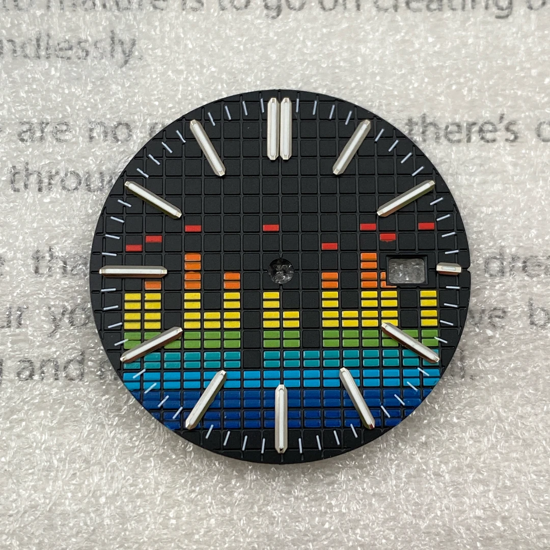 31.8 مللي متر الهراء الملمس رمز الموسيقى ساعة الطلب وزارة الدفاع نافذة التاريخ لا شعار صالح ل رويال البلوط سايكو NH35 حركة Lume ساعة ملحق