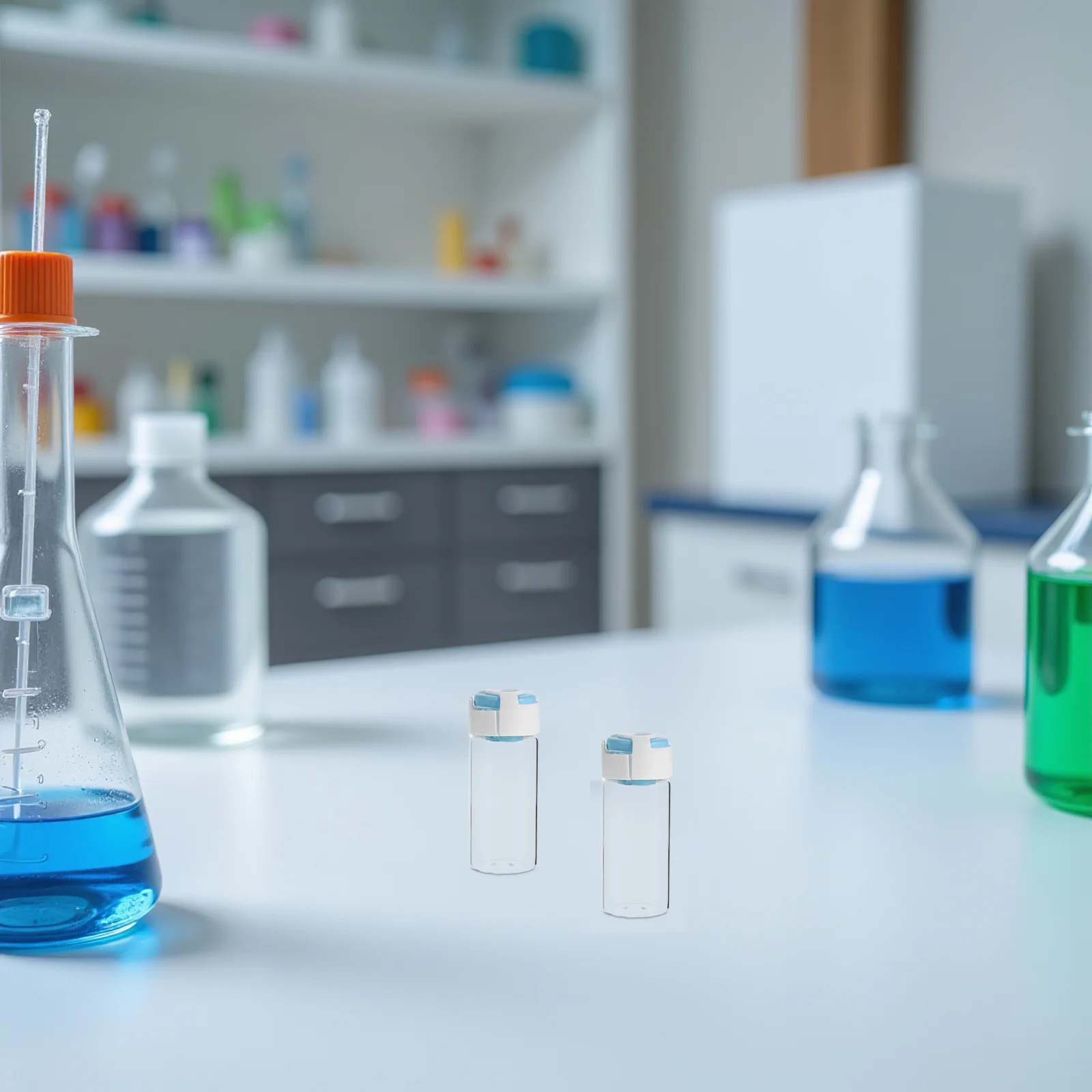 

40Pcs 10ml Glass Vials with Lids Transparent Sealed Ampoule for Research Laboratory Chemical Storage Sample Collection