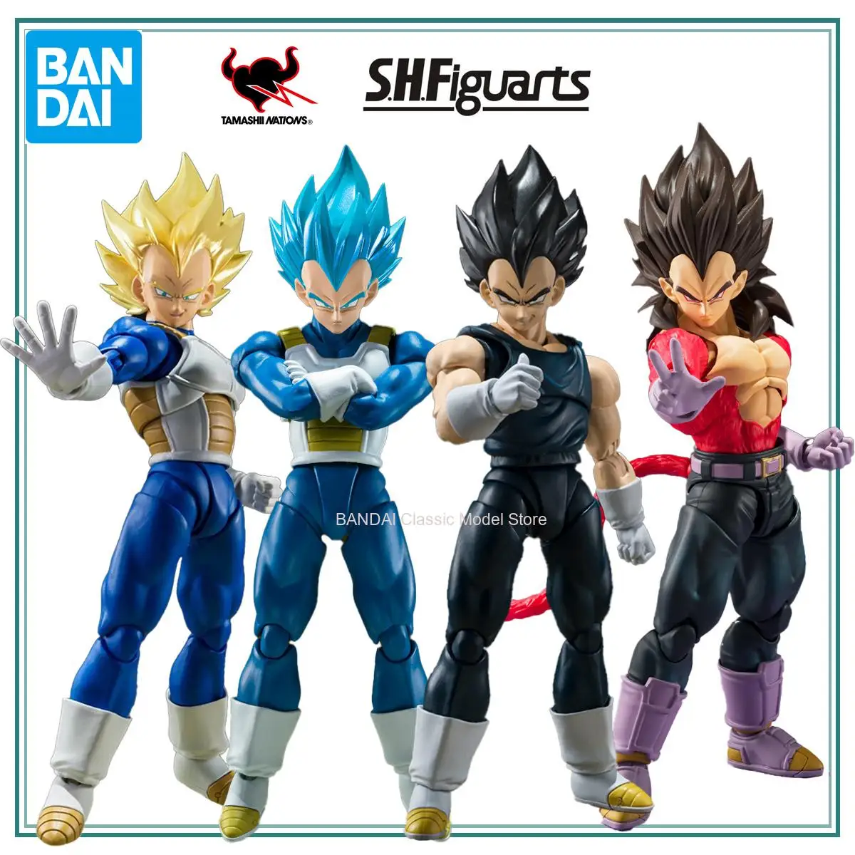 

100% BANDAI Genuine Official Original Spirits Dragon Ball Vegeta Action Figure Anime Genuine Collectible Boxed Model Dolls Toy