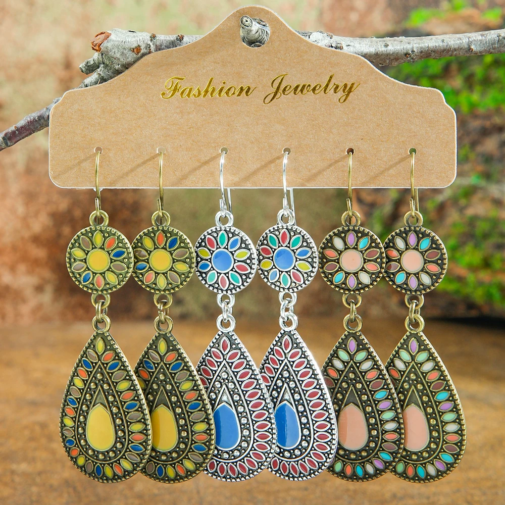 Boho Style Multi-Style Women\'s Earrings Geometric Shape Dangle Ear Jewelry Match Various Party Decor Gifts