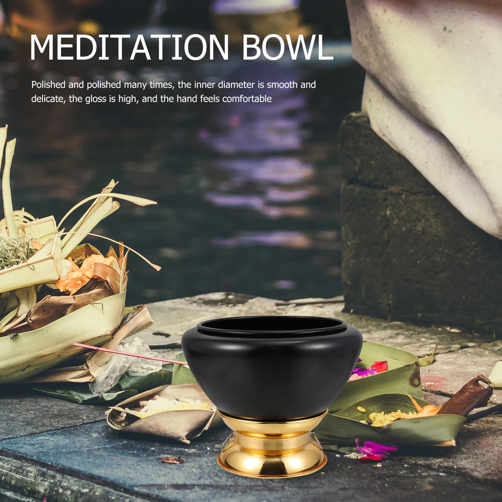 

Buddha Sound Bowl Ornaments Black Singing Yoga Gifts Household Bowls Copper Child