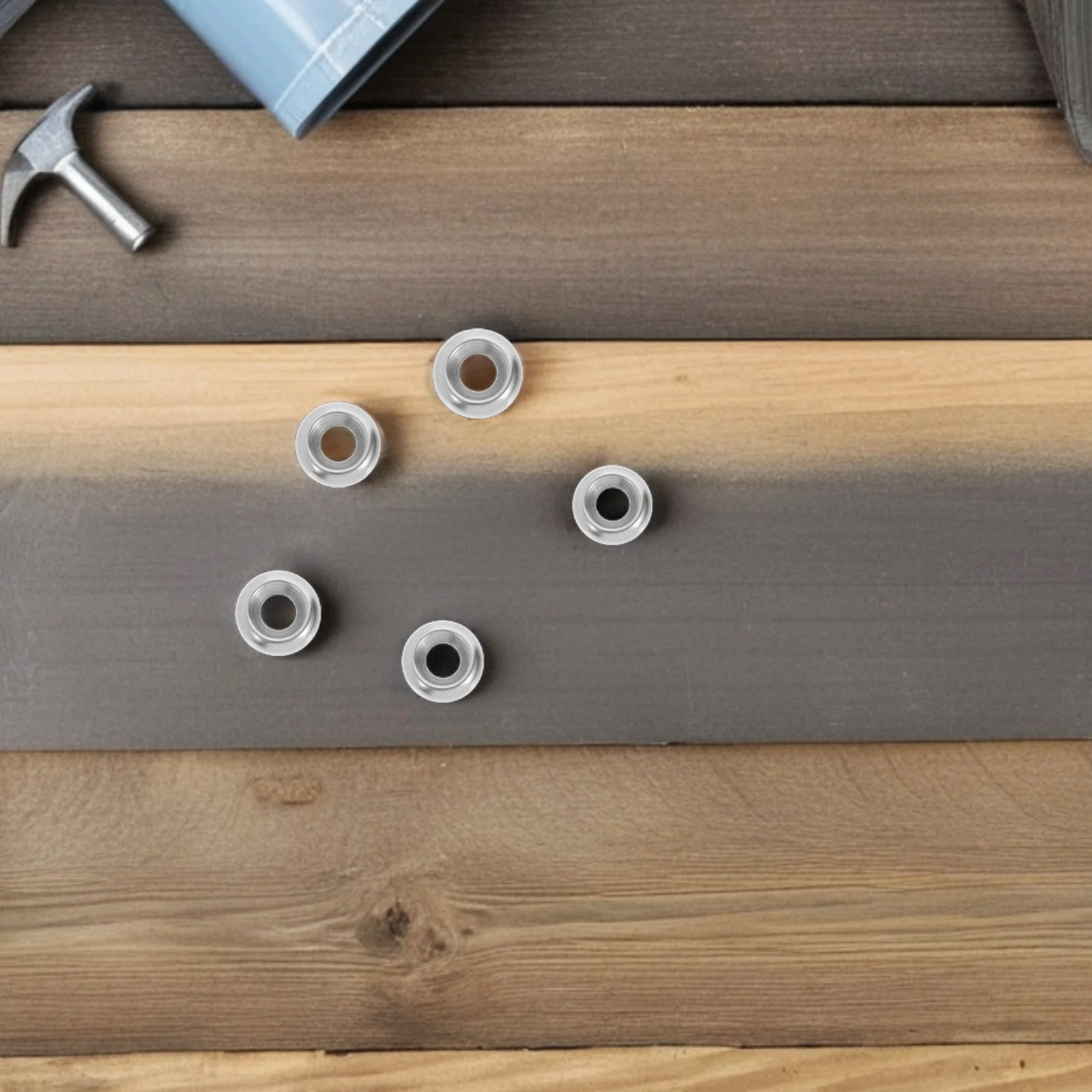 200 قطعة من غسالات المسمار المعدنية على شكل وعاء من الفولاذ المقاوم للصدأ لغسالة تشطيب الخشب الصناعي الميكانيكية #2