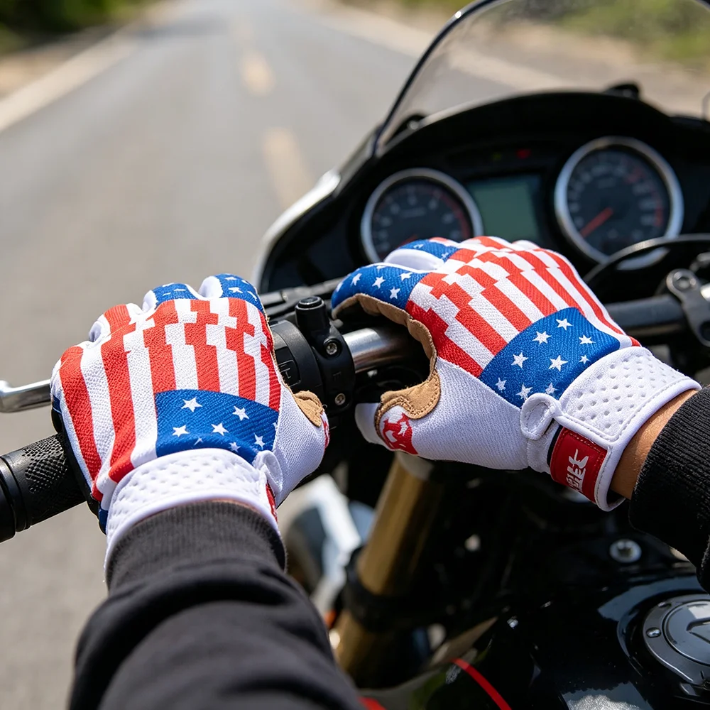 FASTGOOSE Motorcyclist Dirt Bike Sport Fishing Hiking Gloves Retro Style for Motocross MX, BMX, DH, MTB  Mountain Cycling Items