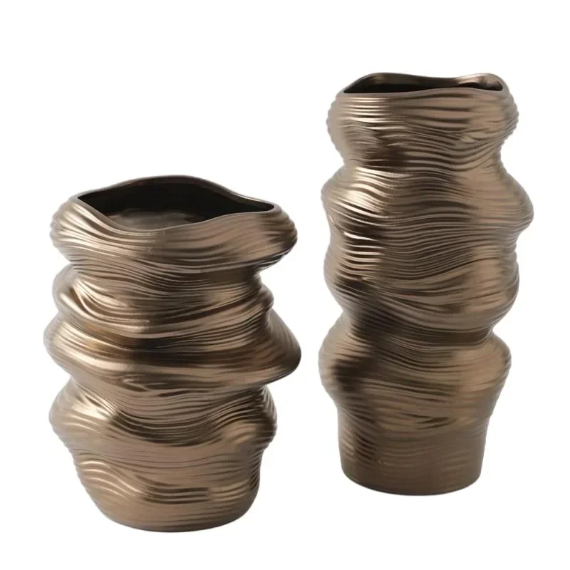 

Vase living room flower arrangement soft model room simple study TV cabinet decoration flower ware